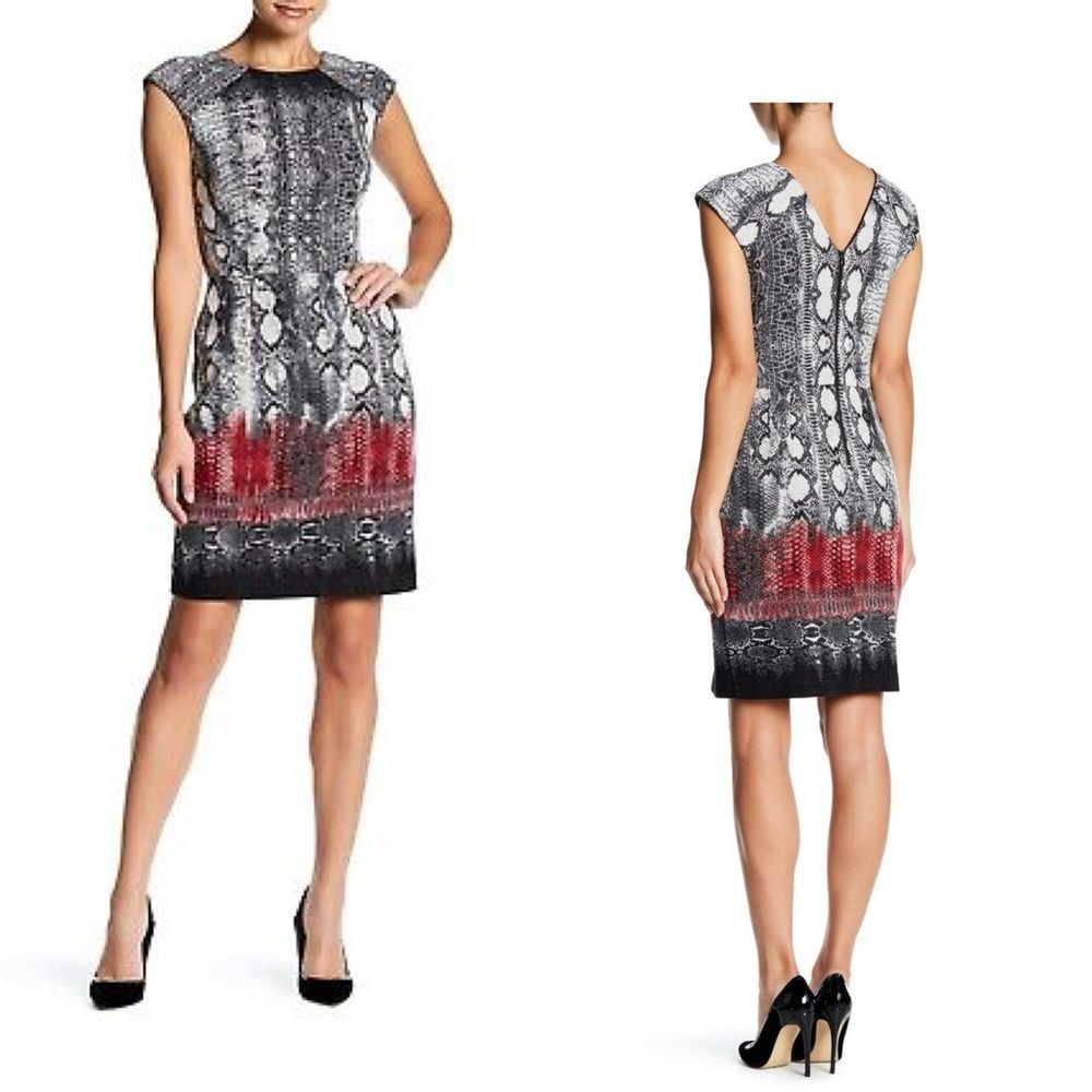 Yoana Baraschi Sleeveless Urban Reptile Shift Dress 6